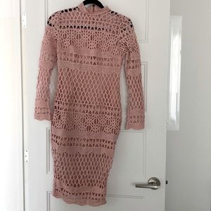 MISSGUIDED - LACE HIGH NECK MIDI DRESS SIZE 2